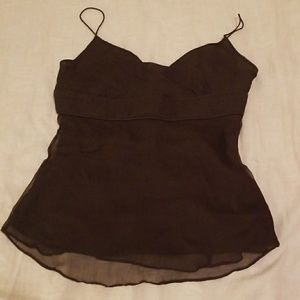 J. Crew Brown Silk Top Sz 2